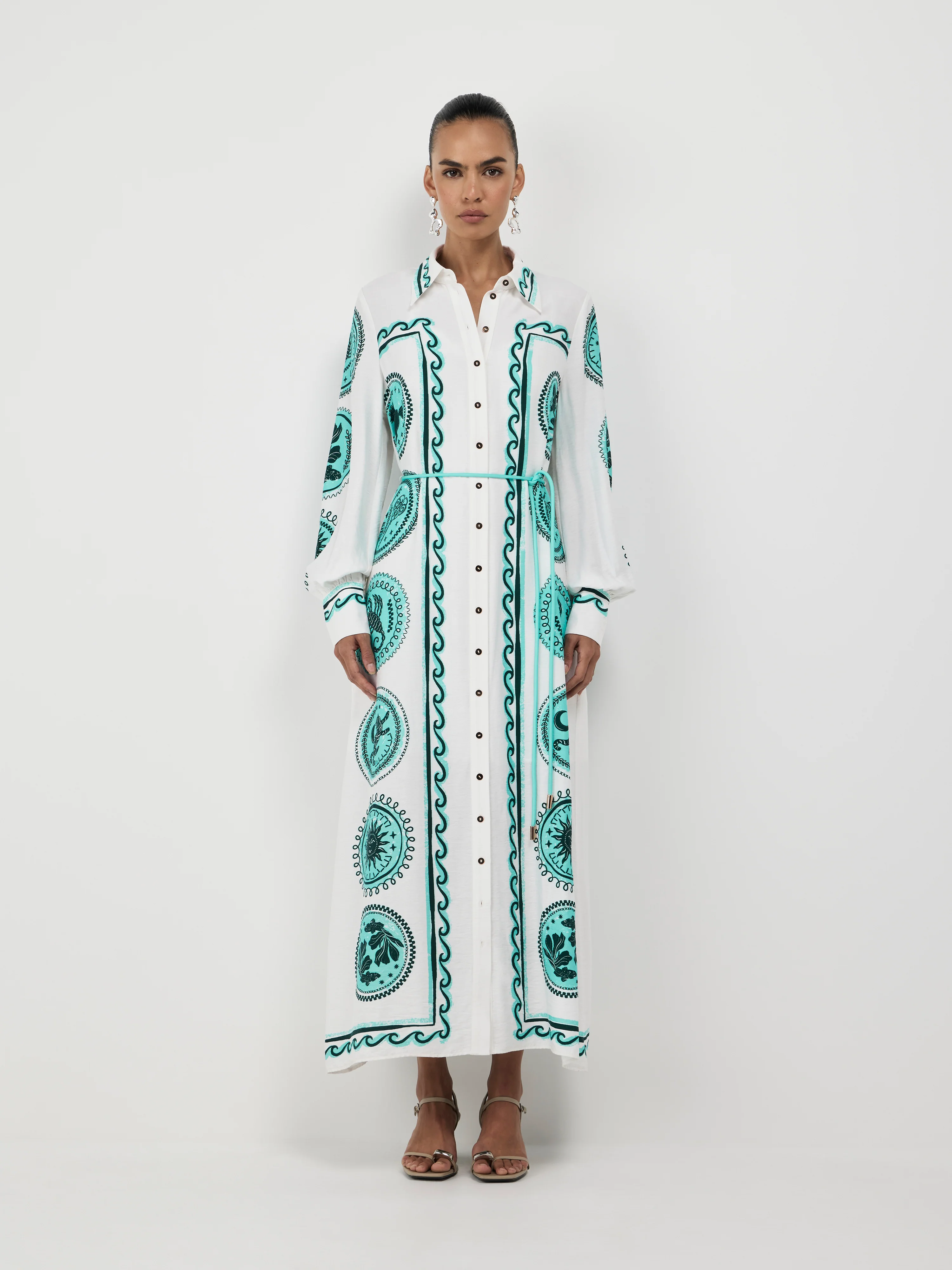 CELESTIAL TILE MAXI DRESS
