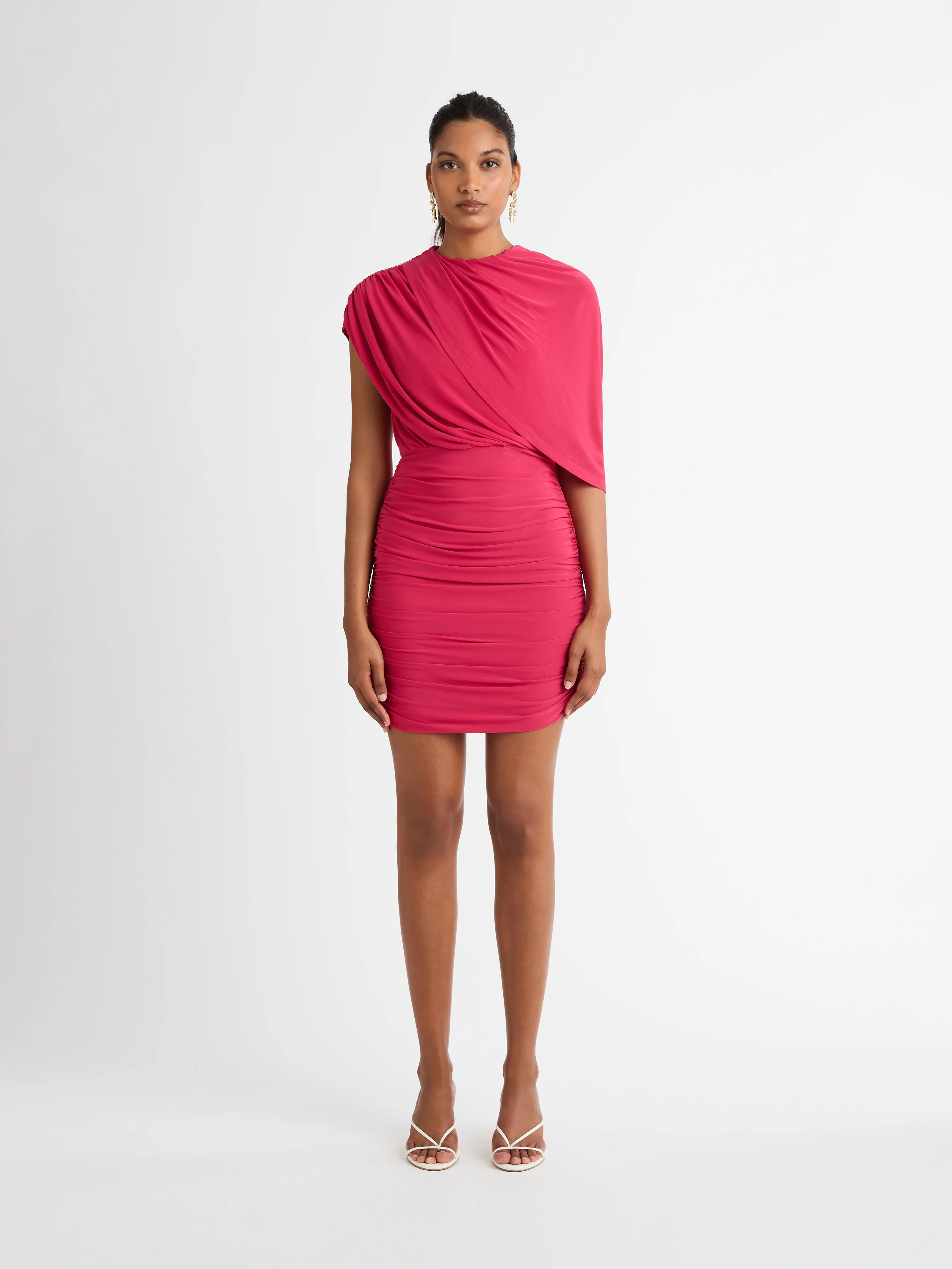 RUCHED MINI DRESS